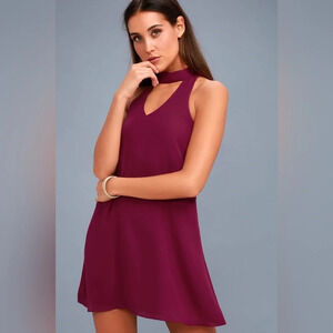 Lulus Groove Thing Magenta Swing Dress